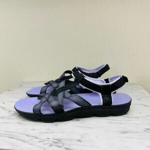 Jsport Purple And Black Strappy Sandals Women’s Size 11